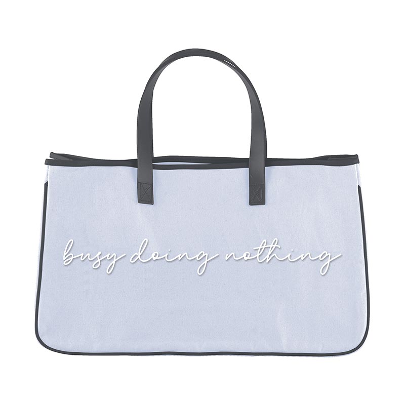 Busy Doing Nothing Canvas Tote
