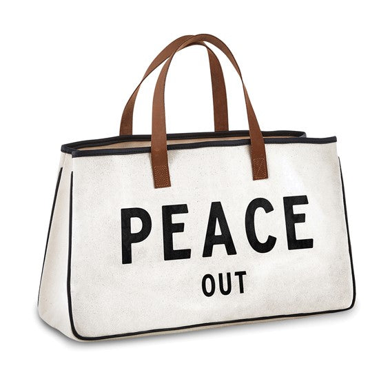 Peace Out Canvas Tote