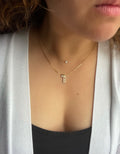 Sterling Silver Tiny Happy Necklace