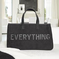 Everything Black Canvas Tote