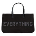 Everything Black Canvas Tote