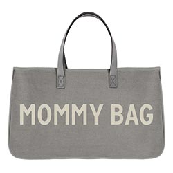Mommy Bag Grey Canvas Tote