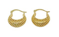 Golden Dot Textured Hoop Earrings
