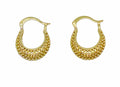 Golden Dot Textured Hoop Earrings