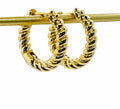 Golden Twisted Hoop Earrings