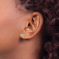 14k Carly Birthstone Bow  Earrings