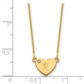 Initial Heart with Diamond Necklace