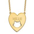 Heart with Cat Name Necklace
