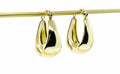 Golden Hoop Dome Earrings