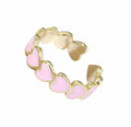 Pink Heart Gold Ring