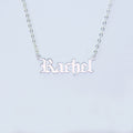Gothic Font Nameplate Necklace